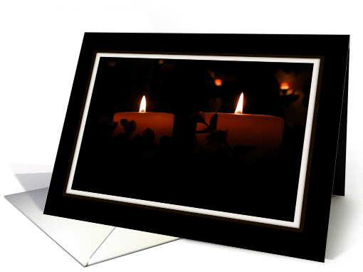 Two Candles, Congratulations, Wedding Parents of the Groom card