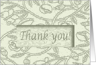 Thank you to Sister for being Bridesmaid, Green Leaves and Vines card