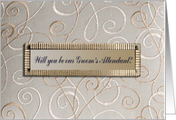 Tan Design, Will you be our Guest Book Attendant?, Invitation card