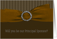 Ribbon, Will you be our Principal Sponsor? card
