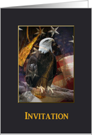 Eagle with American Flag with Tassels, Eagle Scout Award Invitation card