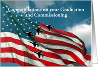 Congratulations, Air Force Commissioning, Planes & Flag, Custom Text card