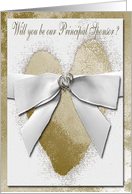 Invitation, Principal Sponsor, Gold Hearts with Bow card