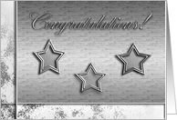 Girl Scout Silver Award Congratulations, Stars card