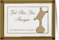 Congratulations on becoming a Monsignor, Cross card