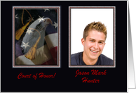 Eagle Scout Photo Card and Add Text, Eagle & Tassels card