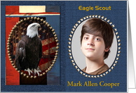 Photo Card, Eagle Scout Award Invitation, Proud Eagle & Stars card