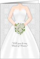Wedding Party Invitation, Bride, White Lace, Customizable card