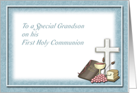 First Holy Communion Blessings, Congratulations Grandson card