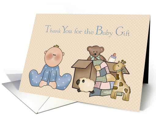 Baby Boy and Toys, Thank you for the Baby Gift card (1188504)