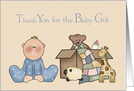 Baby Boy and Toys, Thank you for the Baby Gift card