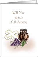 Chalice, Cross, Grapes, Gift Bearer Invitation card