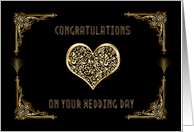 Art Deco Wedding Congratulations card