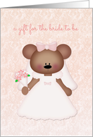 Cute Bear Bride, Gift for Bride card