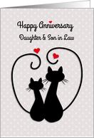 Love Cats, Happy Anniversary, Daughter, Son in Law card