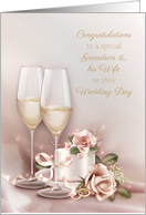 Wedding Congratulations, Grandson and Wife card