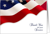 American Flag, Thank you for Veteran card