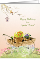 Garden Scene Birthday Wishes for Special Friend card
