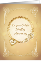 Golden Wedding Anniversary, 50th card