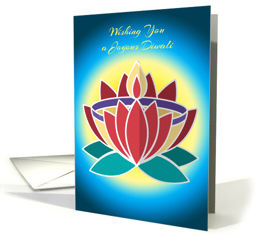 Diwali Glowing Diya card (1453222)