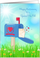 Pen Pal Anniversary Mailbox and Daisies card