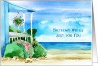 Seascape Birthday Wishes card