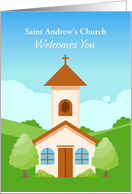 Customized - Welcome to Church - Church Scene card
