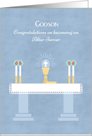 For Godson - Congratulations on Becoming an Altar Server card