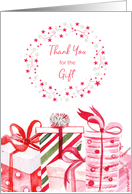 Thank You for Holiday Gift Pretty Pink Packages card