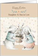 For Daughter and Son in Law Easter Bunny Pair card