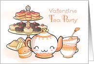 Invitation for Valentine Tea Party card