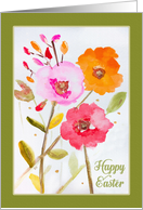 Easter Vivid Watercolor Floral card