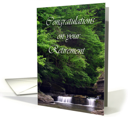 Waterfall Retirement Congratulations card (185002)