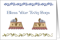 Interfaith Twin Boy Blessing card