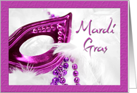Mardi Gras Purple Mask card