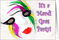 Mardi Gras Party Mask card