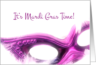 Mardi Gras, Purple Mask, Feathers Invitation card