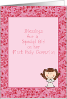 Congratulations, Holy Communion, Girl card
