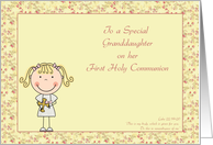 Congratulations, Holy Communion, Granddaughter card