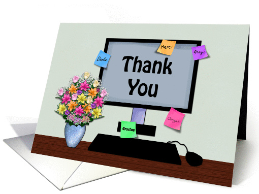Thank You Foreign Language, Administrative Professional Day card