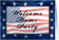 Welcome Home Party, American Flag card