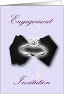 Engagement Invitation Engagement ring bowtie card