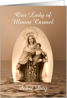 Feast Day for Our Lady of Mount Carmel custom card