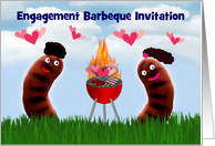 Engagement Barbecue Invitation custom card Engagement BBQ card