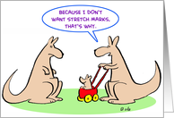 Kangaroos Stretch Marks New Child card