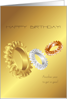 Get in Gear Happy Birthday card