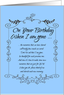 On Your Birthday ...When I’m Gone card