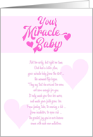 Your Miracle Baby Girl - Preemie Milestone card