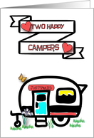 Happy Camper Wedding Congratulations card