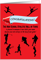 High School Athletic Hall of Fame Induction Congratulations card